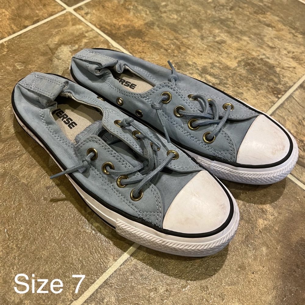 Light blue converse sneakers